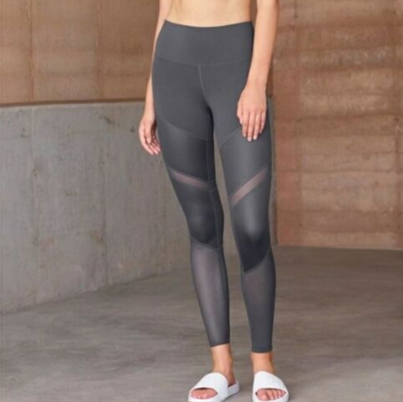 Alo Sheila Leggings Gray Sheer XS - Picture 1 of 8
